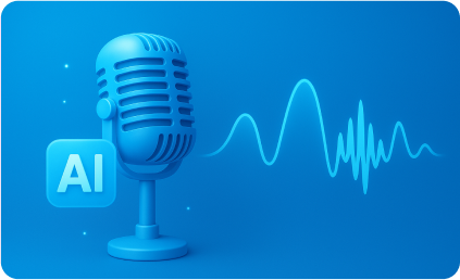 AI microphone representing crystal clear sound